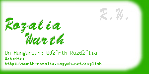 rozalia wurth business card